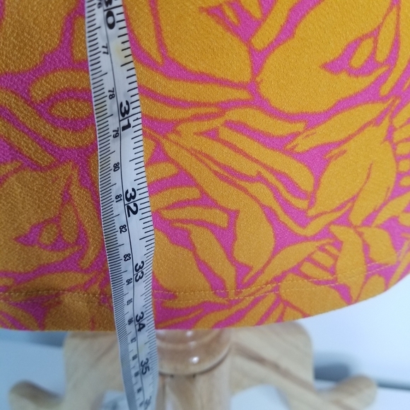 Nine West Dolman Sleeve Wrap Dress Tie Waist Orange/Pink Floral Print Size S - Picture 3 of 12